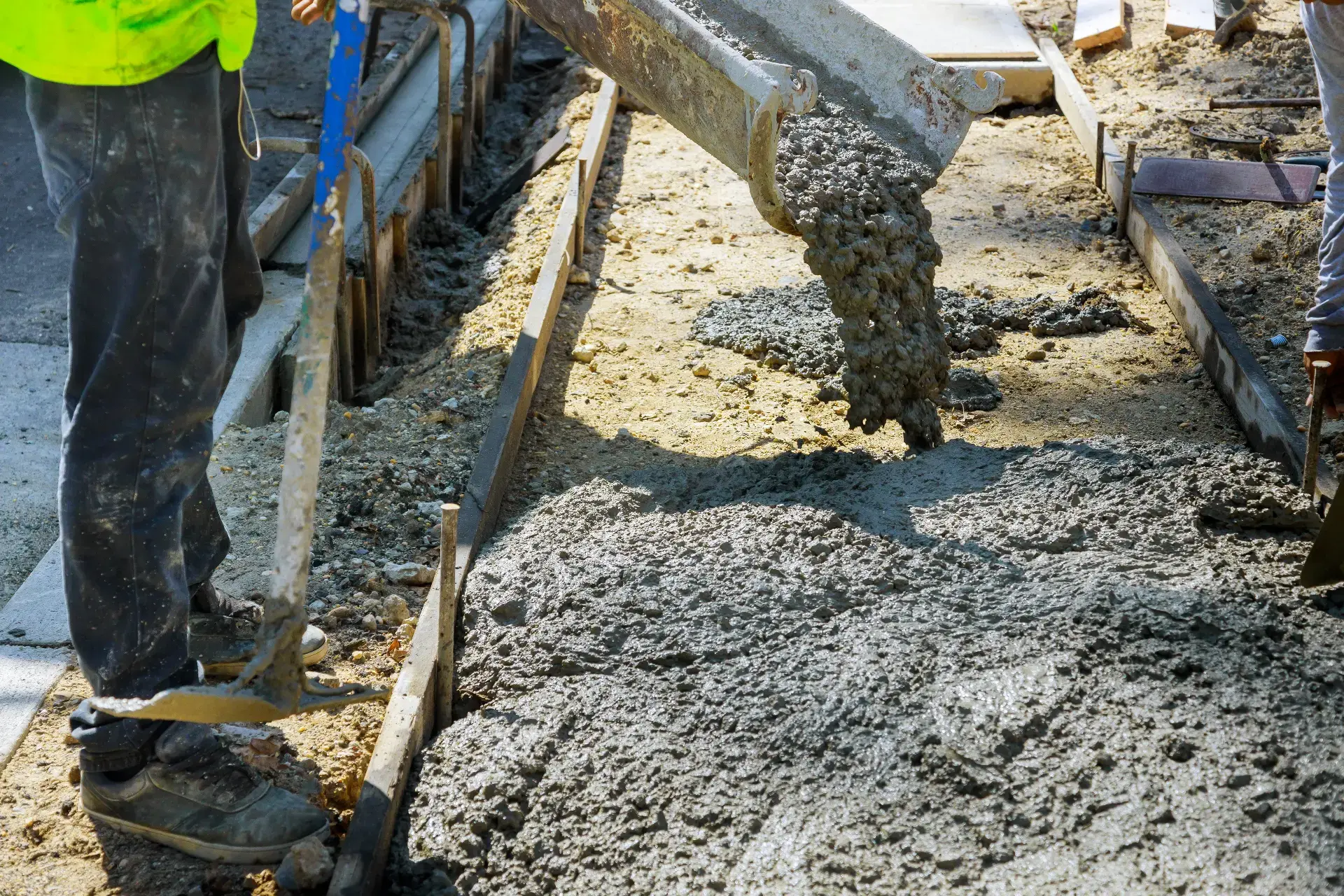 Concrete slab and footing work on a residential project in New Jersey