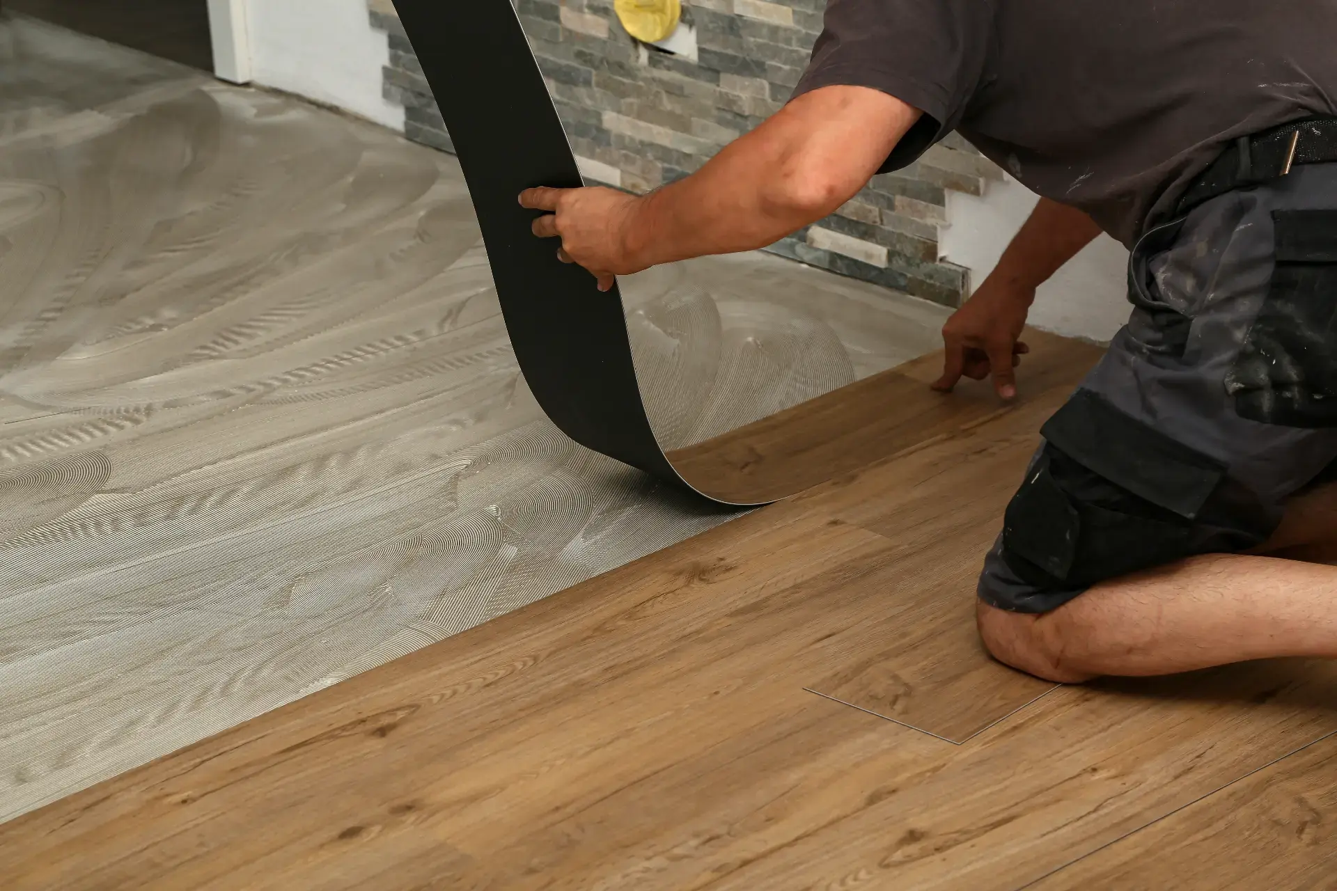 Hardwood flooring installation inside a New Jersey home
