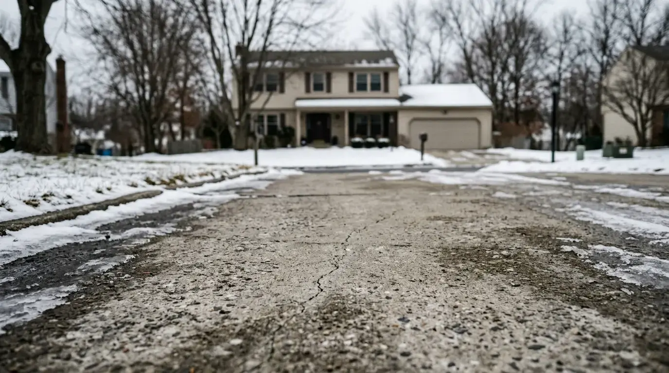 Why does concrete crack in New Jersey winters
